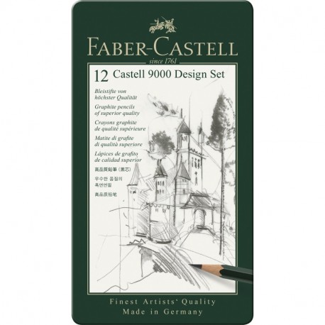 Faber-Castell 9000 - Set de 12 lápices para dibujo técnico