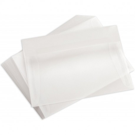 Leader Paper Products Líder Productos de papel 5.25 x 7.25-inch A7 sobres de papel vitela, 25 unidades, transparente