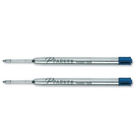 Parker QINK - Minas de repuesto para bolígrafo trazo mediano, 2 unidades , tinta azul