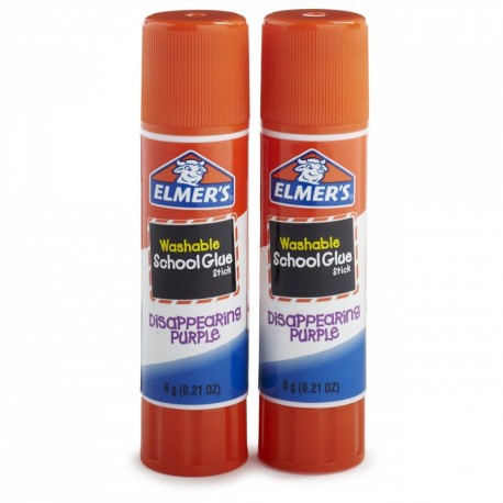 Elmers - Barras de pegamento para escuela, color morado 2 unidades 