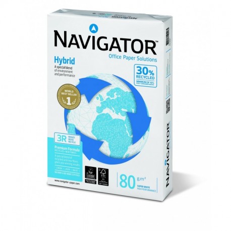 Navigator NHY0800018 - Paquete 500 hojas de papel A4, 80 gramos 1 unidad 