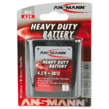 Ansmann 5013091 Zinc-Сarbono 4.5V batería no-recargable - Pilas Zinc-carbono, Petaca, 4,5 V, 1 pieza s , 4.5V, Negro 