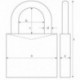 Abus 72/40_NARANJA - Candado Aluminio arco de acero endurecido 40mm Naranja