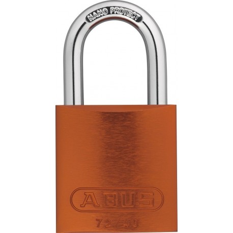 Abus 72/40_NARANJA - Candado Aluminio arco de acero endurecido 40mm Naranja