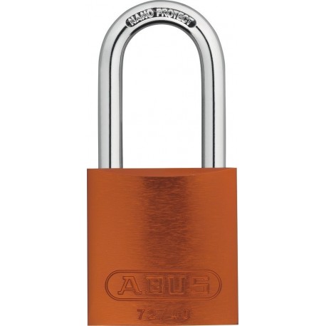 Abus 72/40HB40_NARANJA - Candado Aluminio arco de acero endurecido 40mm arco largo Naranja