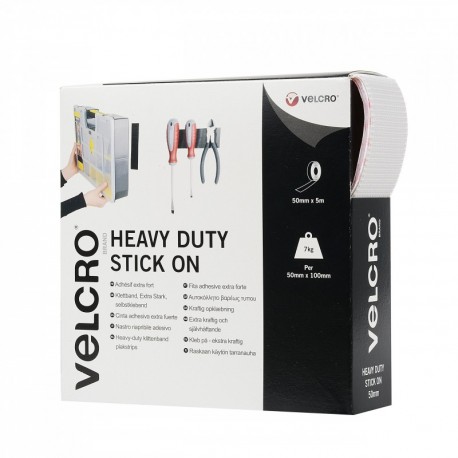 VELCRO Brand Cinta adhesiva extra fuerte 50mm x 5m Blanco