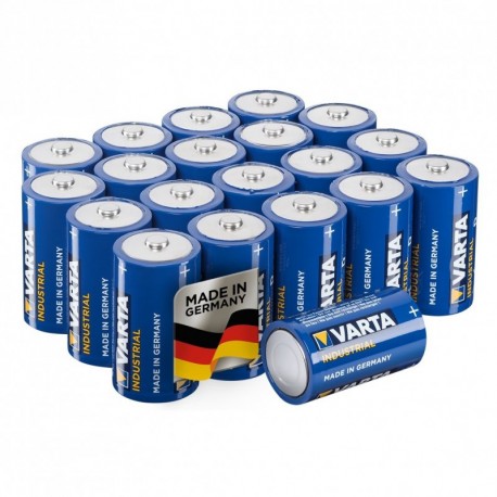 VARTA Industrial - Pilas alcalinas D / LR20 / Mono pack de 20 Unidades, 1.5 V 