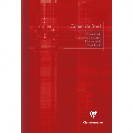 Clairefontaine 3139C - Cuaderno del profesor A4, 21 x 29,7 cm, 36 hojas, surtido: colores aleatorios rojo, verde, azul, negr