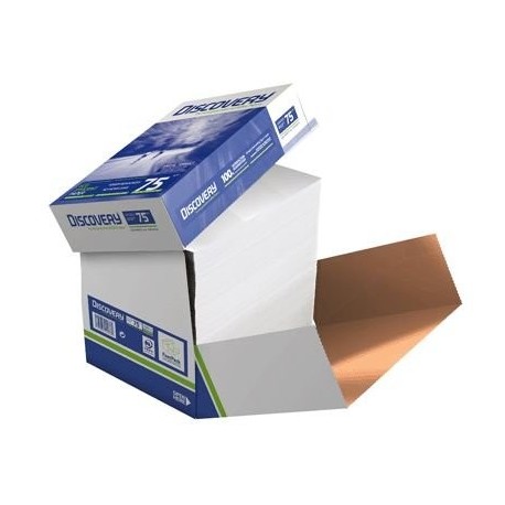 Discovery 834270 a75s – Papel, A4, sin celulosa, 75 g/m2, 2500 hojas, color blanco