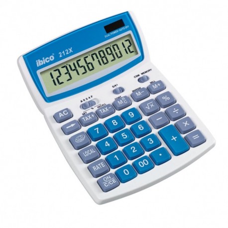 Rexel Ibico 212X - Calculadora de sobremesa con pantalla LCD de 12 dígitos