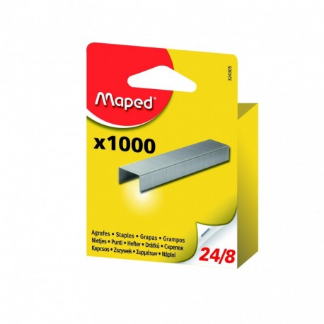 Maped m324305 grapas 24/8, 1000 unidades, en caja