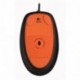 Logitech LS1 - Ratón láser con cable, color negro y naranja