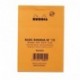 Bloc Agrafe Rhodia Orange N 12 8,5x12cm 80f Ligne 80g