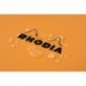 Bloc Agrafe Rhodia Orange N 12 8,5x12cm 80f Ligne 80g