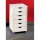 Link 20900360 Simon Massivholz - Mueble con Ruedas, lacado en blanco [Importado de Alemania]