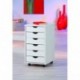 Link 20900360 Simon Massivholz - Mueble con Ruedas, lacado en blanco [Importado de Alemania]