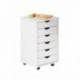 Link 20900360 Simon Massivholz - Mueble con Ruedas, lacado en blanco [Importado de Alemania]