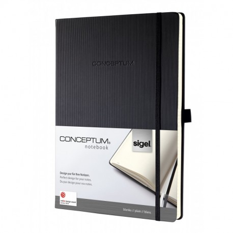 Sigel CO110 Conceptum Libreta/Cuaderno, tapa dura, 21.3 x 29.5 cm, blanco, negro