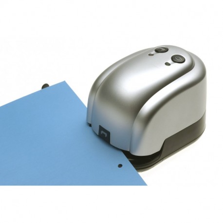 Genie 3525C-FRB - Grapadora y perforadora eléctrica capacidad para perforar 14 hojas y grapar 20 hojas, incluye cable de red