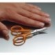 Fiskars 1000813 - Tijeras curvas para manicura, punta afilada, diestros y zurdos, 10 cm