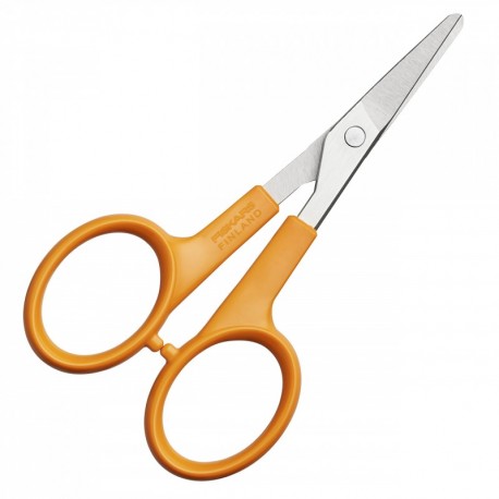 Fiskars 859806 - Tijeras para manicura y cuidado de niños, punta roma, 10 cm