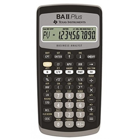 Texas Instruments BAII PLUS - Calculadora financiera, negro