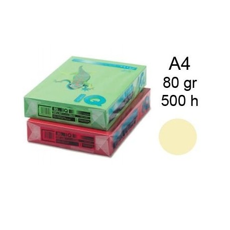IQ CR20A480 - Pack de 500 hojas, 80 g, A4, color crema