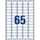 Avery-Zweckform L7551-25 - Etiqueta Transparente Láser 38 1 x 21 2 mm, Caja 65 Etiquetas