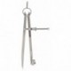 KS Tools 300.0411 Compás de Puntas con Resorte con Soporte para lápiz y Tuerca de Ajuste, Radio tamaño: 210 mm 