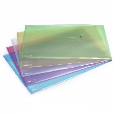 Rapesco documentos - Carpeta A3 en colores traslúcidos. 5 unidades