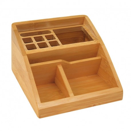 Wedo Bambus - Organizador de material de escritorio Con 11 compartimentos , marrón