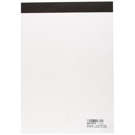 Exacompta - Carnet black block 29,7x21cm, paquete de 5 unidades