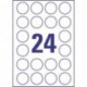 Avery Zweckform L7780-25 - Etiquetas adhesivas transparentes 4 cm , diseño redondo