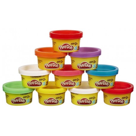 Play-Doh - Pack de 10 botes Party turm Hasbro 22037E24 , Modelos/colores Surtidos, 1 Unidad