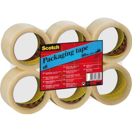 3M Scotch CT5066F6 - Pack de 6 cintas de embalar, 50 mm x 6 m, transparente