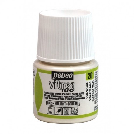 Pébéo Vitrea - Pintura para cristal 45 ml , color blanco