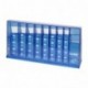HMF - Clasificador de monedas 240 x 50 x 120 mm, con organizador de monedas horizontal , color azul