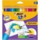 BIC Kids AquaCouleur - Pack de 24 lápices de colores de madera, multicolor