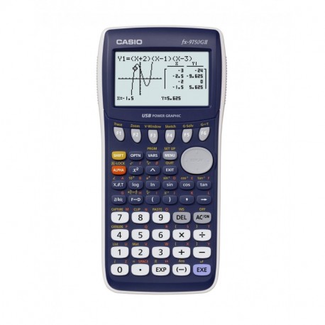 Casio FX-9750GII - Calculadora gráfica financiera de 61Kb, USB, color azul