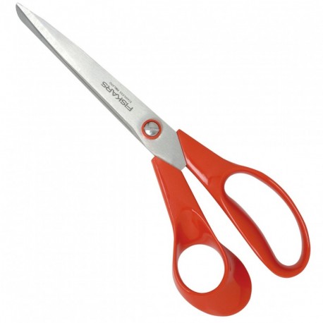 Fiskars Tijeras universales, Para zurdos, Longitud: 21 cm, Hoja de acero inoxidable/Mangos de plástico, Rojo, Classic, 100514