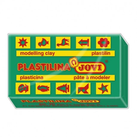 Jovi - Caja de plastilina, 30 Pastillas 50 g, Color Verde Oscuro 7011 
