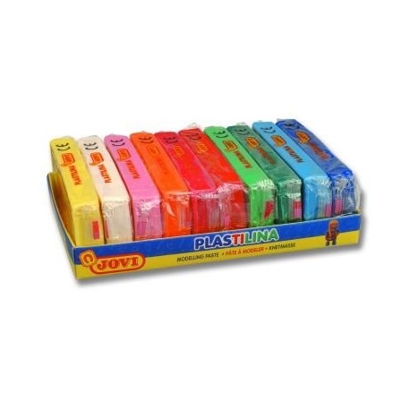 Jovi - Bandeja de plastilina, 10 Pastillas 150 g, Colores Surtidos 71/10S 