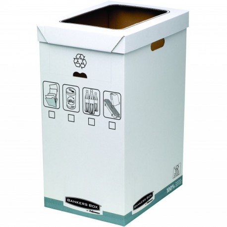 Bankers Box System - Papelera de reciclaje, blanco