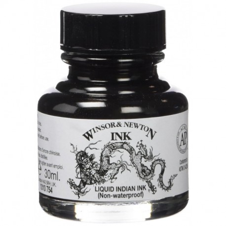 Winsor & Newton 1010754 Frasco Dibujo, 30 ML, Color Tinta China líquida