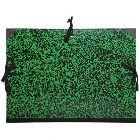 Exacompta 532000E - Carpeta de dibujo annonay con cintas, A3, 32 x 45 cm, verde