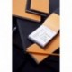 Clairefontaine 118119C - Funda de piel y cuaderno con porta lápiz y bloc Nº11 5x5, negro