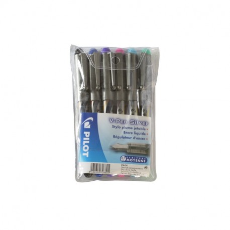 Pilot V-Pen Pro - Pluma estilográfica descartable punta mediana , varios colores