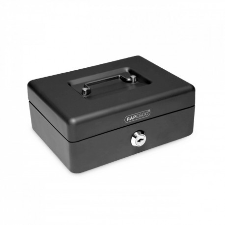 Rapesco money - Caja fuerte portátil de 15 cm de ancho con portamonedas interior