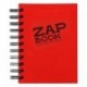 Clairefontaine 8353C Zap Book - Cuaderno de dibujo espiral doble, vertical, 11 x 15 cm, 160 hojas, 80 g, en blanco , color b