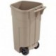 Rubbermaid R002218 - Cubo de basura móvil, capacidad de 100 l, beige